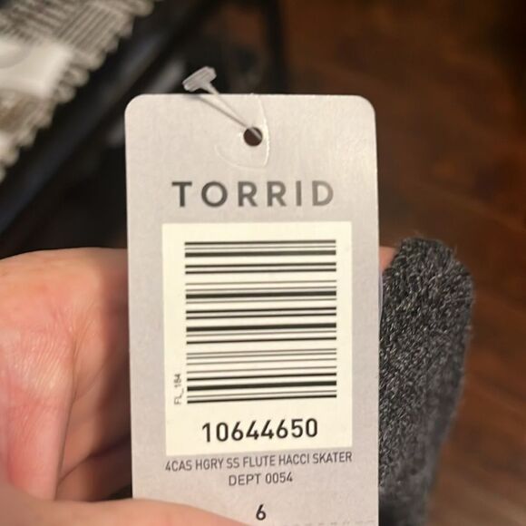 Torrid Gray Flute Hacci Skater Pullover Dress Casual Contemporary Brand New - Picture 8 of 9